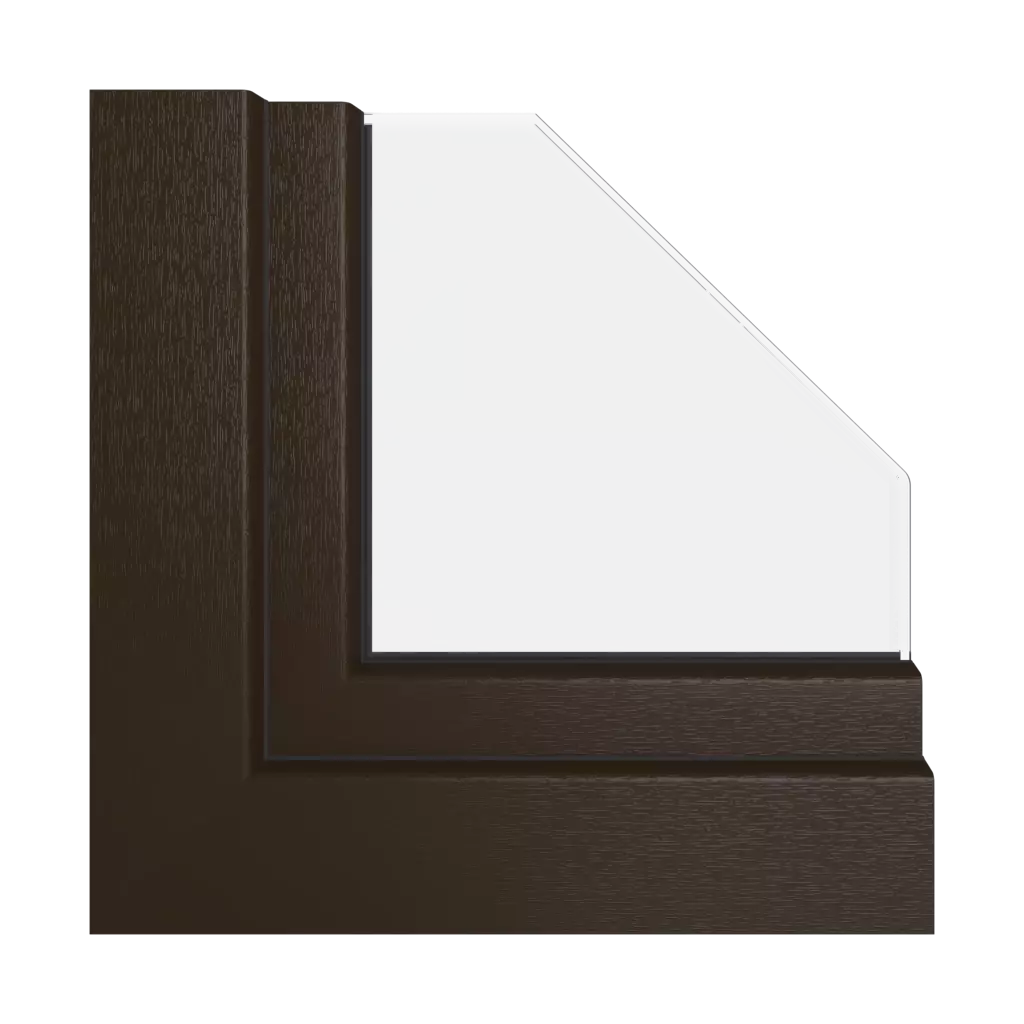 Chocolate brown windows window-profiles gealan hst-s-9000
