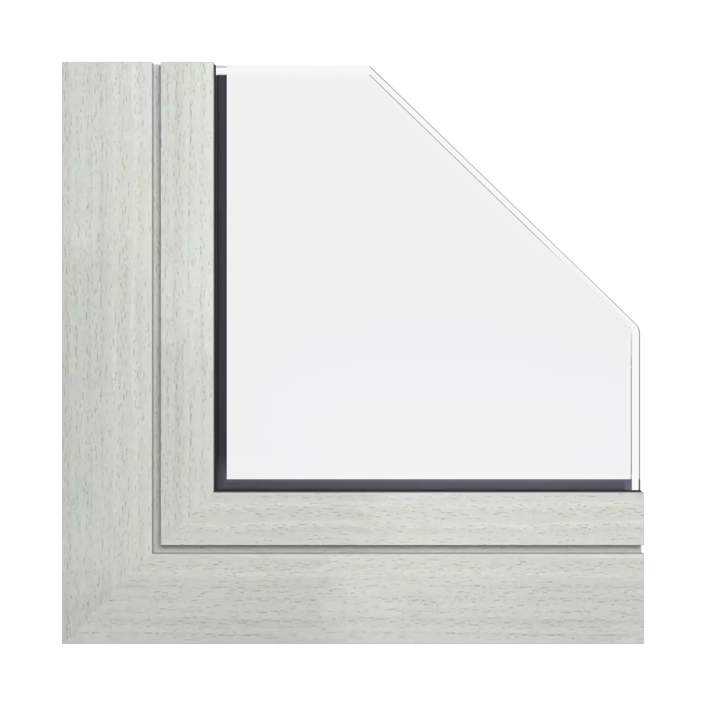 Bleached beech wood effect windows window-profiles aliplast
