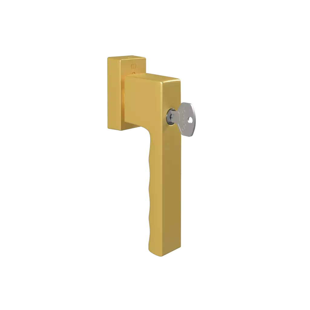 Door handle with key SecuForte Toulon gold windows window-accessories handles toulon with-the-key 