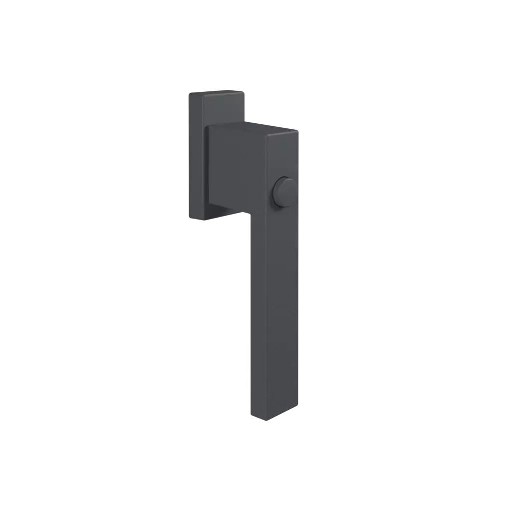 Handle with push button Dublin anthracite windows window-accessories handles dublin standard 