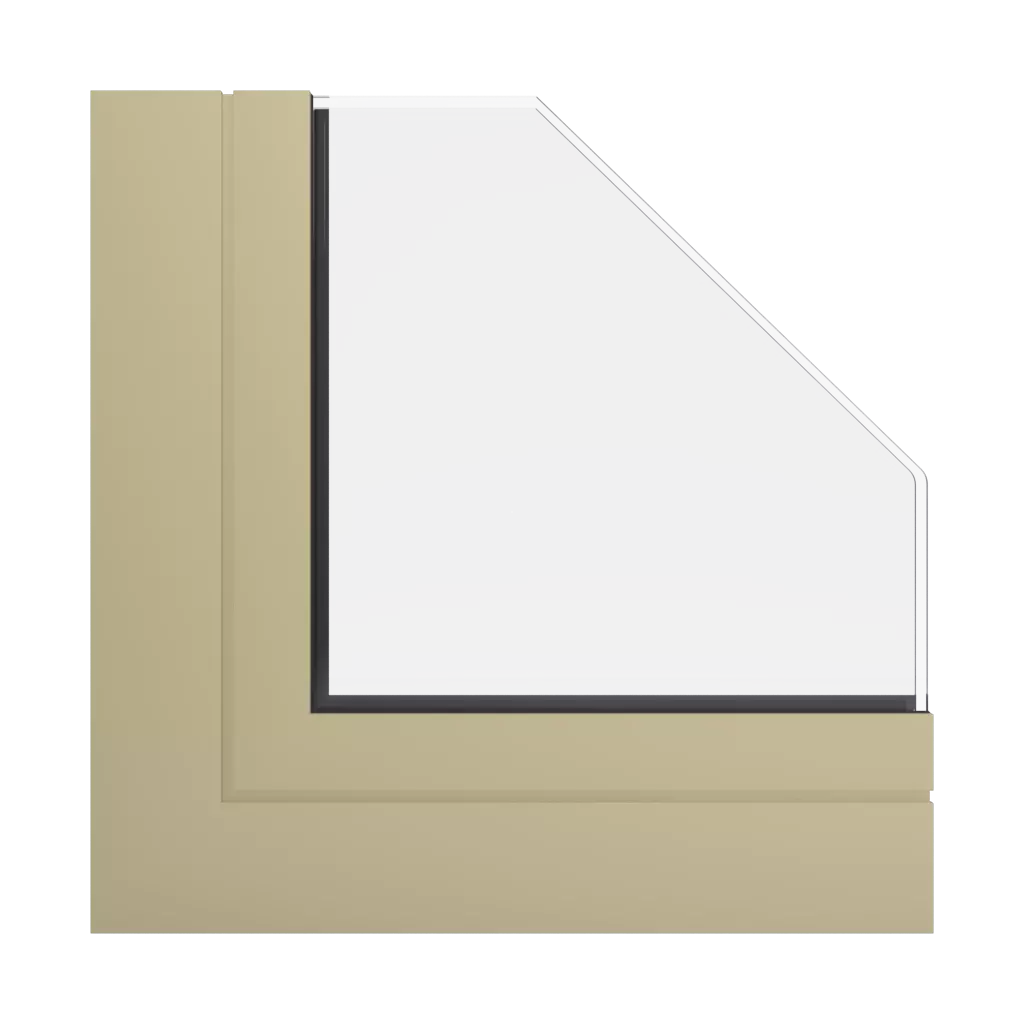 RAL 1000 Green beige windows window-profiles aliplast genesis-75