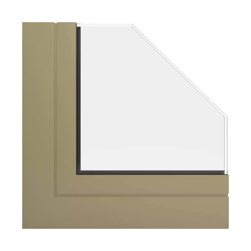 RAL 1020 Olive yellow windows window-profiles aliplast genesis-75