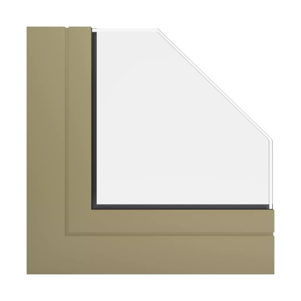 RAL 1020 Olive yellow windows window-profiles aliplast mc-wall