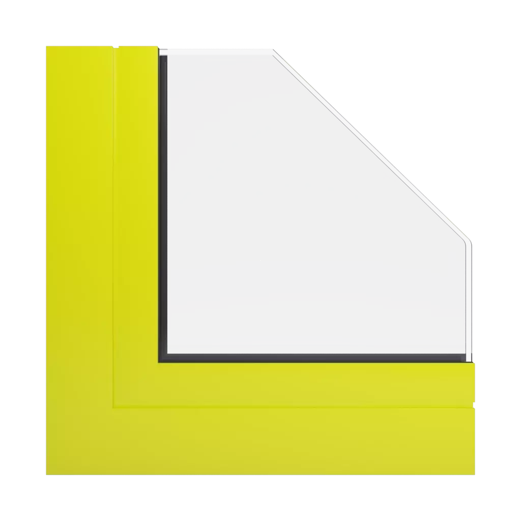 RAL 1026 Luminous yellow windows window-profiles aliplast genesis-75