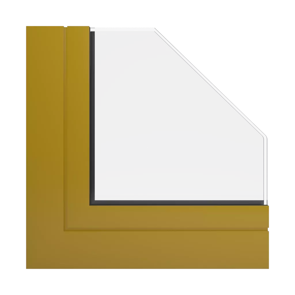 RAL 1027 Curry windows window-profiles aliplast visoglide-plus