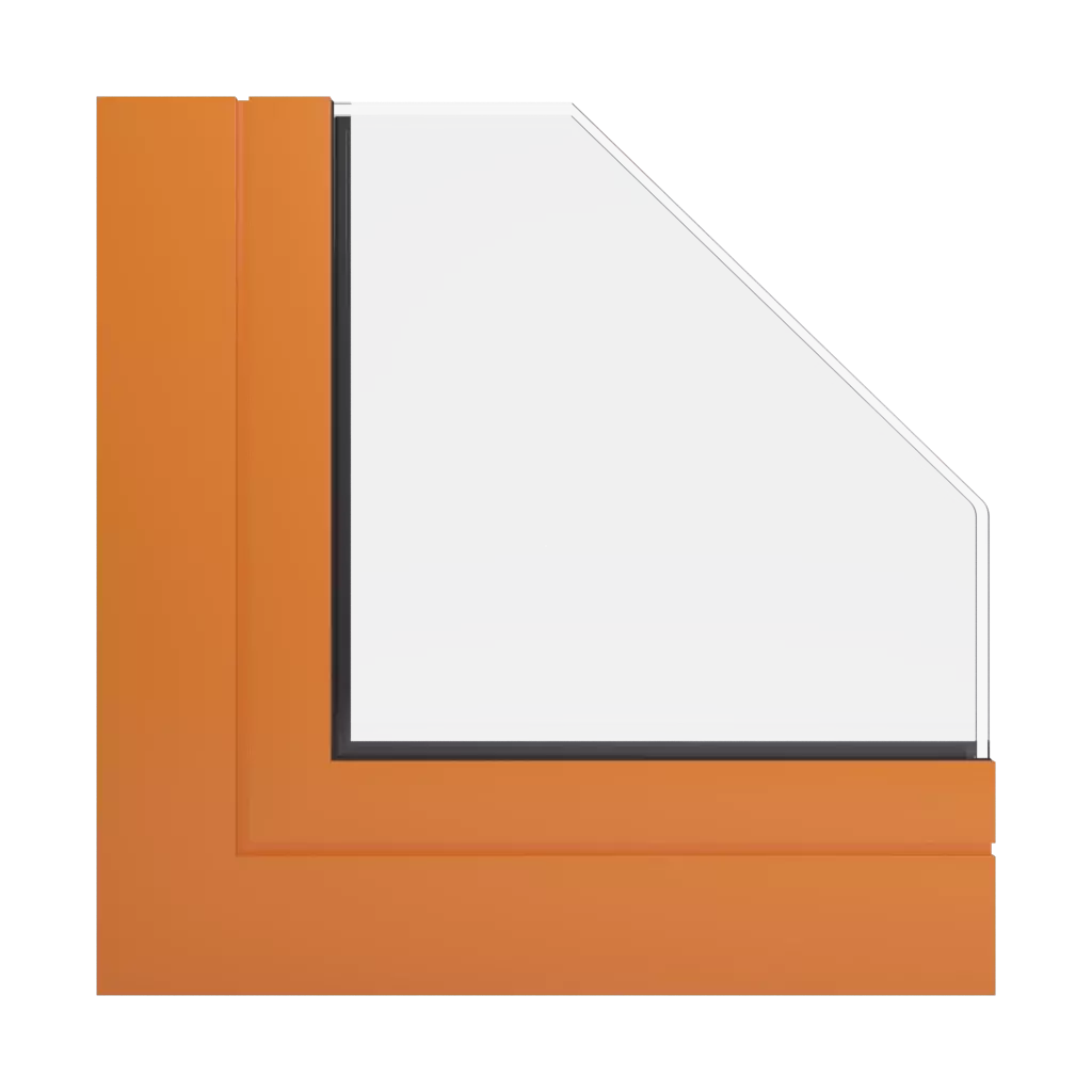 RAL 2008 Bright red orange windows window-profiles aliplast genesis-75