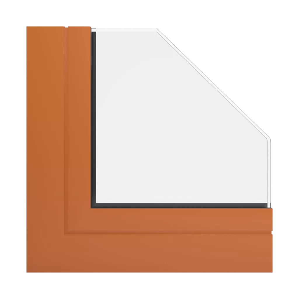 RAL 2010 Signal orange windows window-profiles aliplast genesis-75