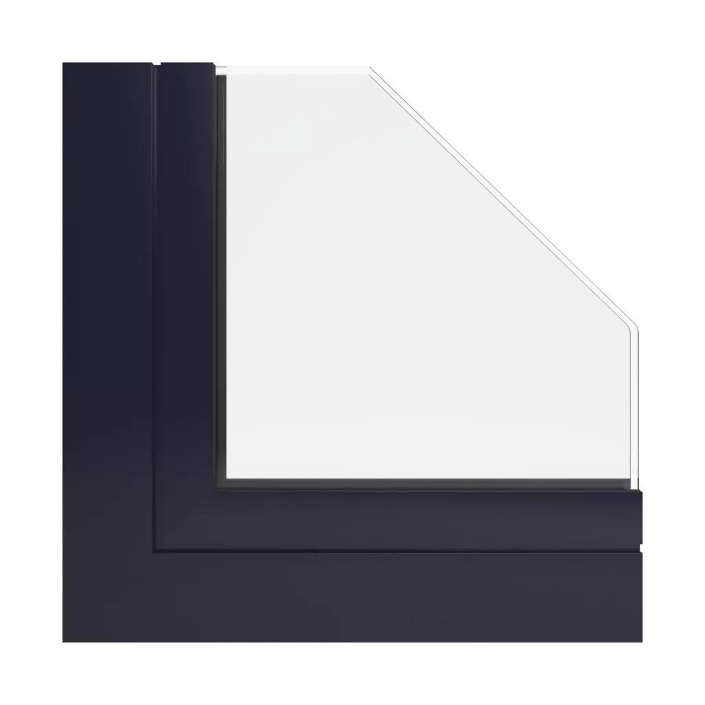 RAL 5004 Black blue windows window-profiles ponzio pe78n