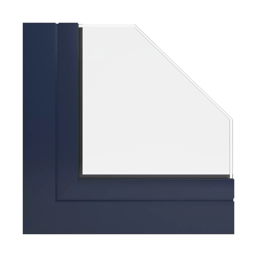RAL 5011 Steel blue windows window-profiles aliplast genesis-75