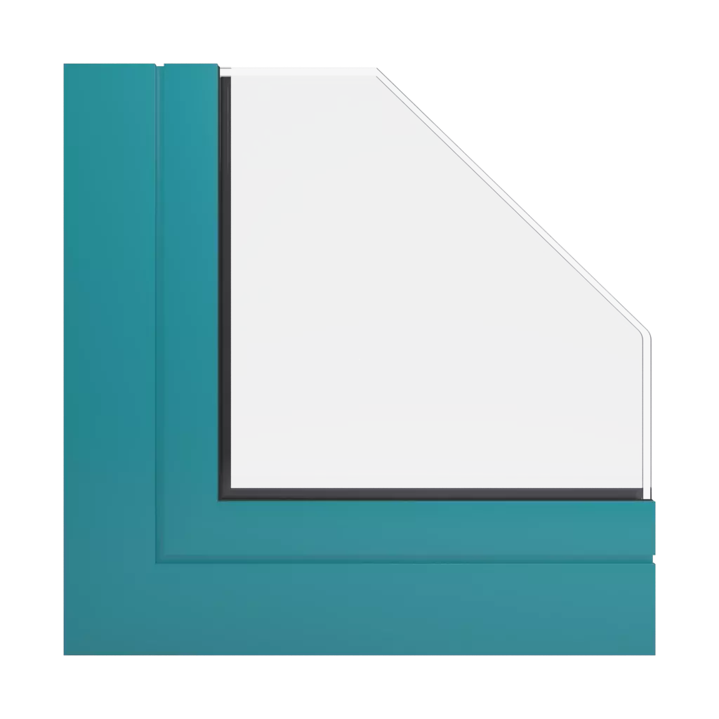 RAL 5018 Turquoise blue windows window-profiles aluprof mb-ferroline