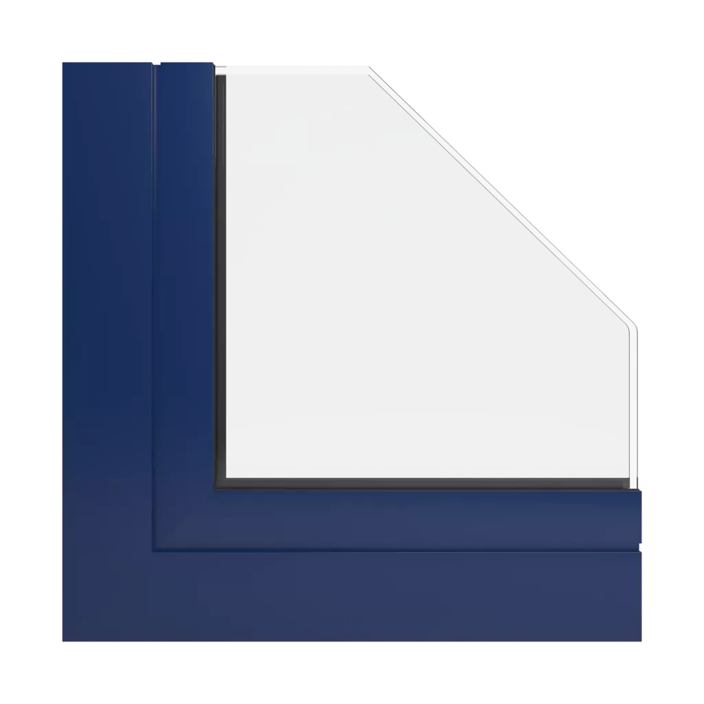 RAL 5026 Pearl night blue windows window-profiles aliplast genesis-75