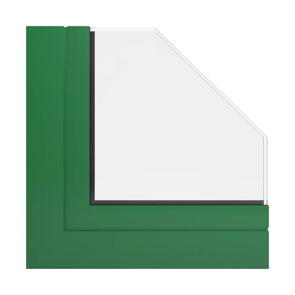 RAL 6001 Emerald green windows window-profiles aluprof mb-harmony-office