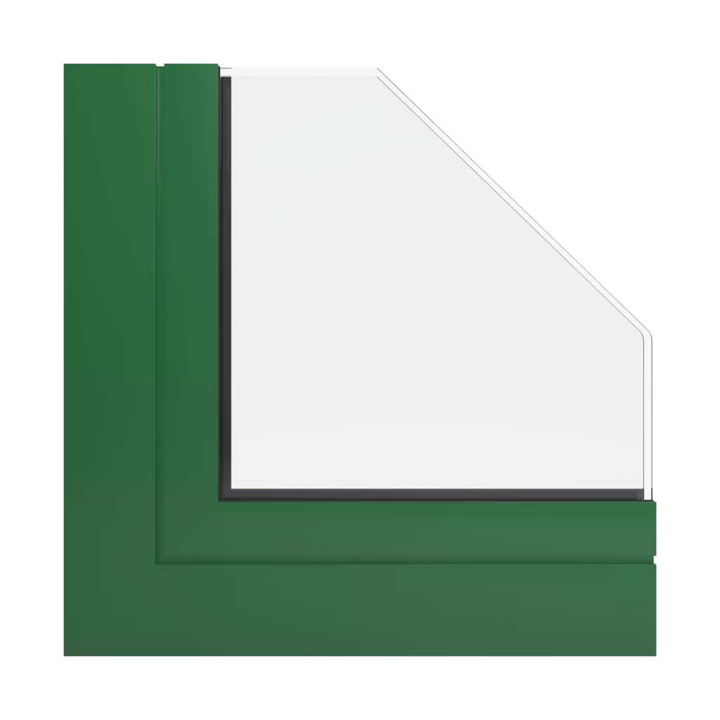 RAL 6002 Leaf green windows window-profiles aliplast genesis-75
