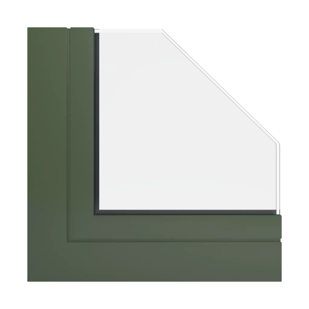 RAL 6003 Olive green windows window-profiles aluprof mb-harmony-office