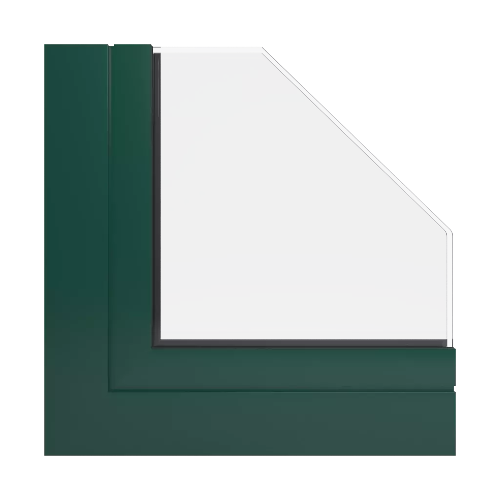 RAL 6005 Moss green windows window-profiles ponzio pe78n-hi