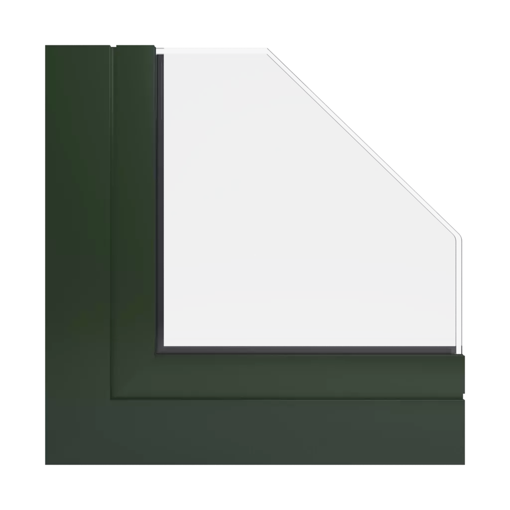 RAL 6007 Bottle green windows window-profiles aliplast genesis-75