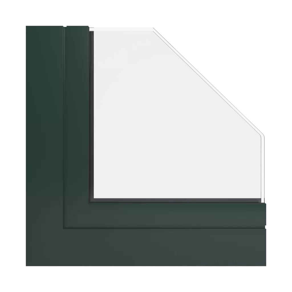 RAL 6009 Fir green windows window-profiles aliplast genesis-75