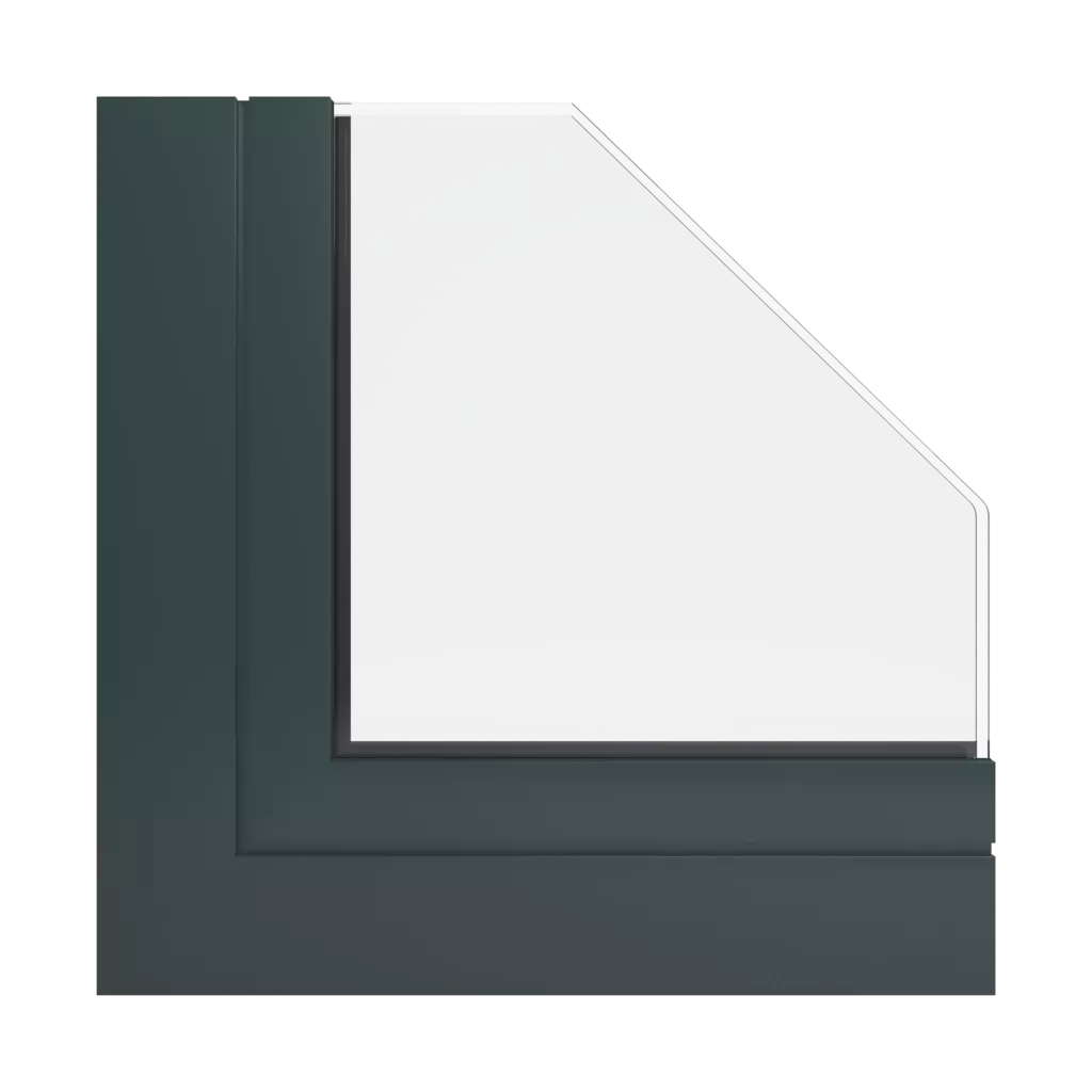 RAL 6012 Black green windows window-profiles aluprof mb-harmony-office