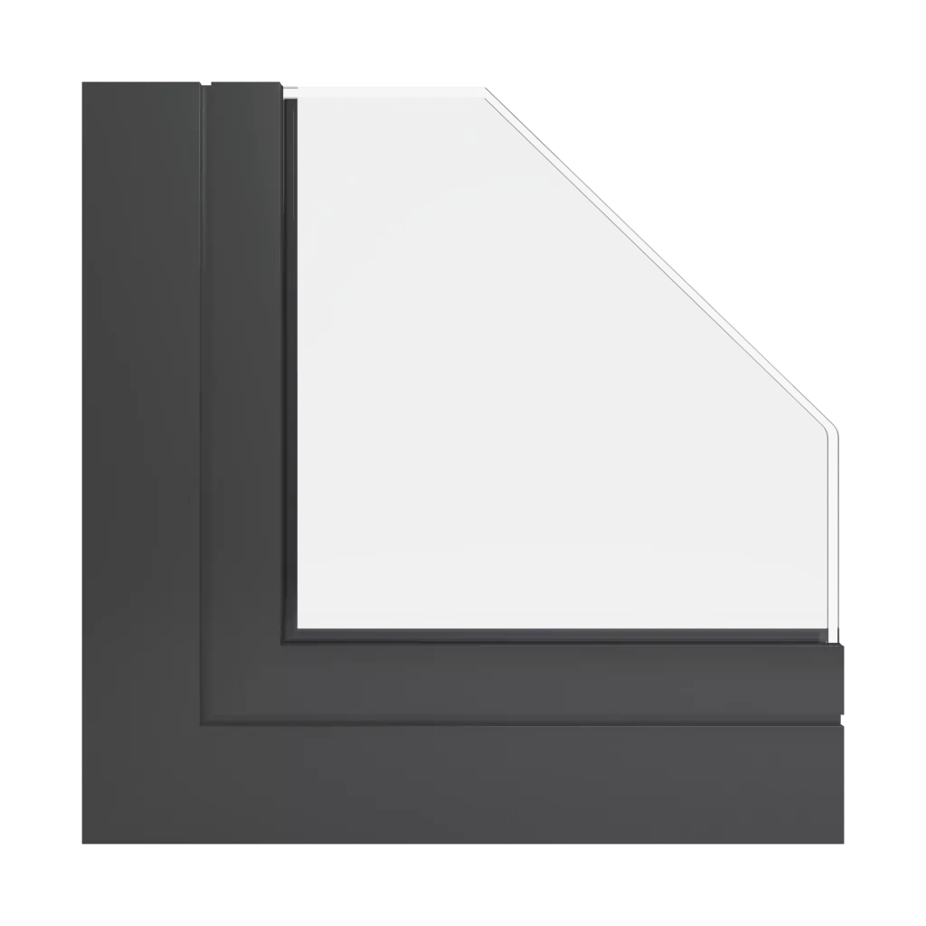 RAL 6015 Black olive windows window-profiles aliplast genesis-75