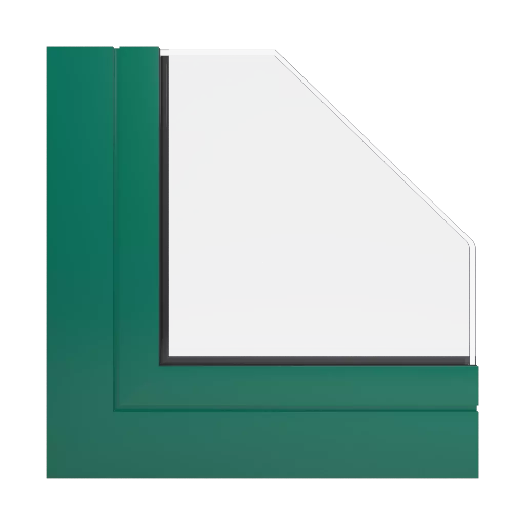 RAL 6016 Turquoise green windows window-profiles aliplast ultraglide