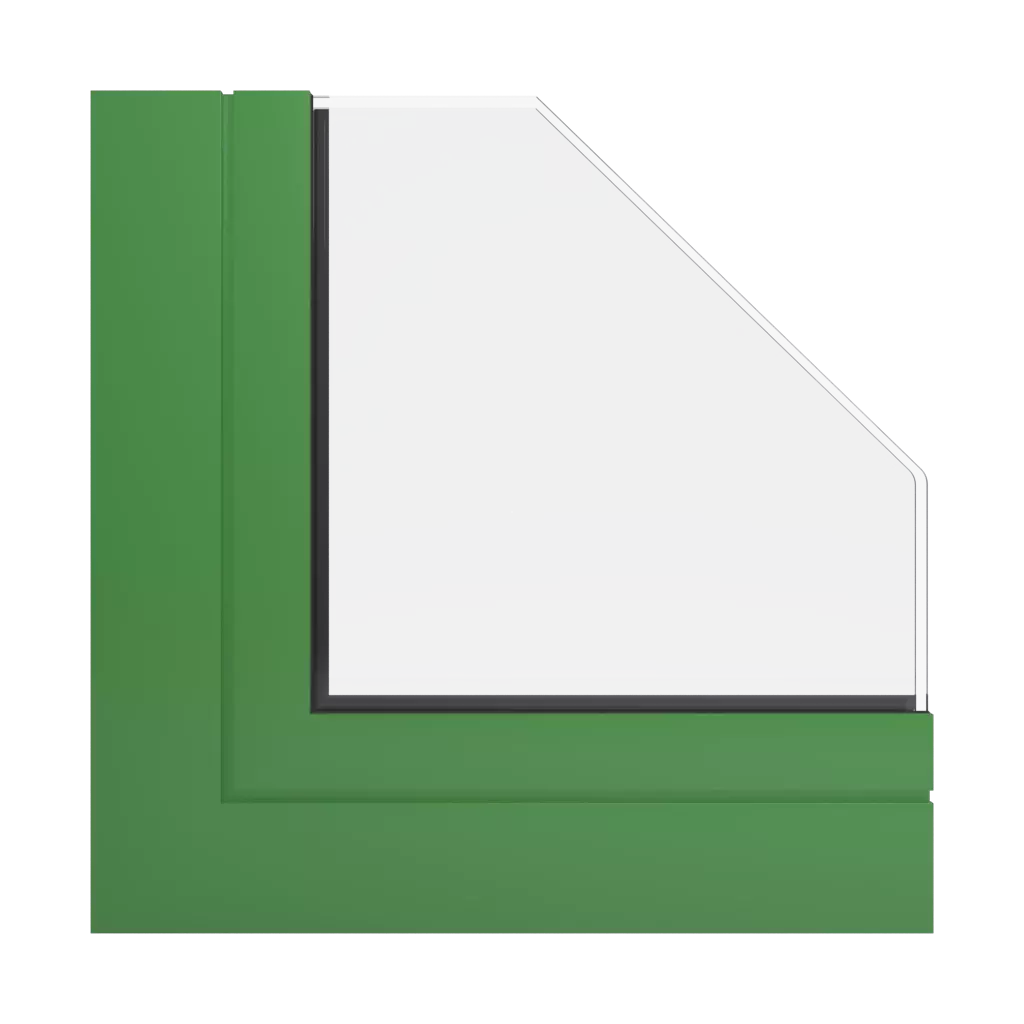 RAL 6017 May green windows window-profiles aliplast genesis-75