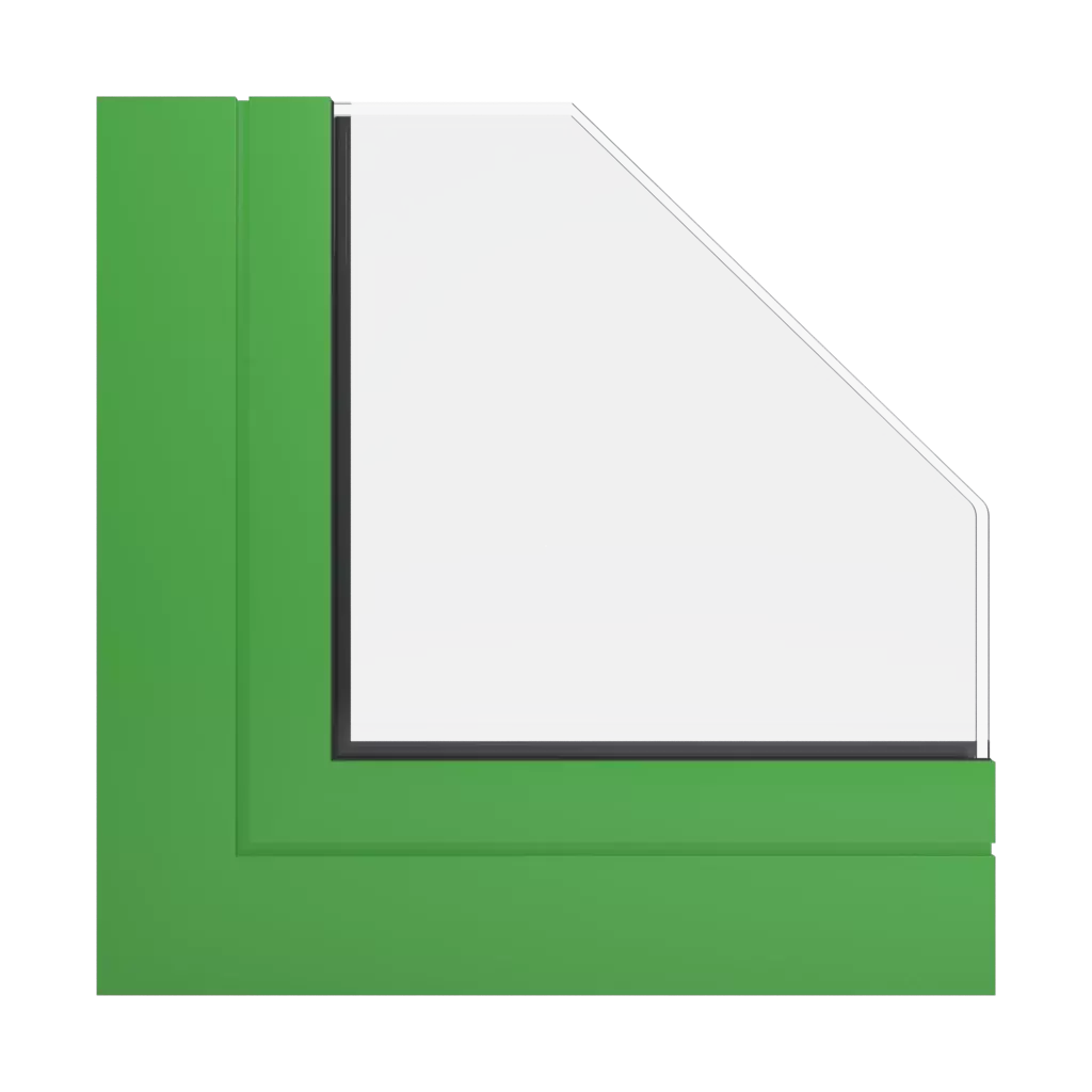 RAL 6018 Yellow green windows window-profiles aliplast genesis-75