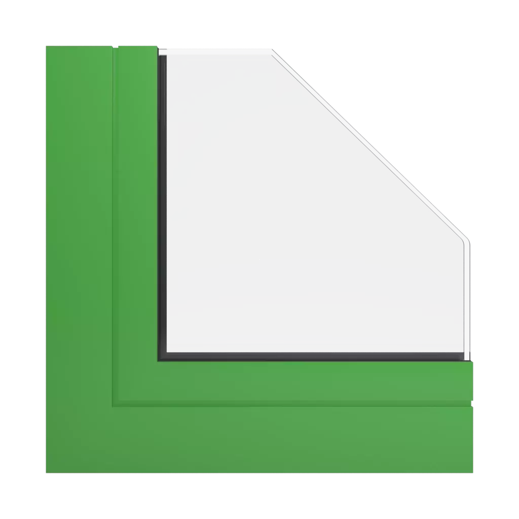 RAL 6018 Yellow green windows window-profiles aliplast ultraglide