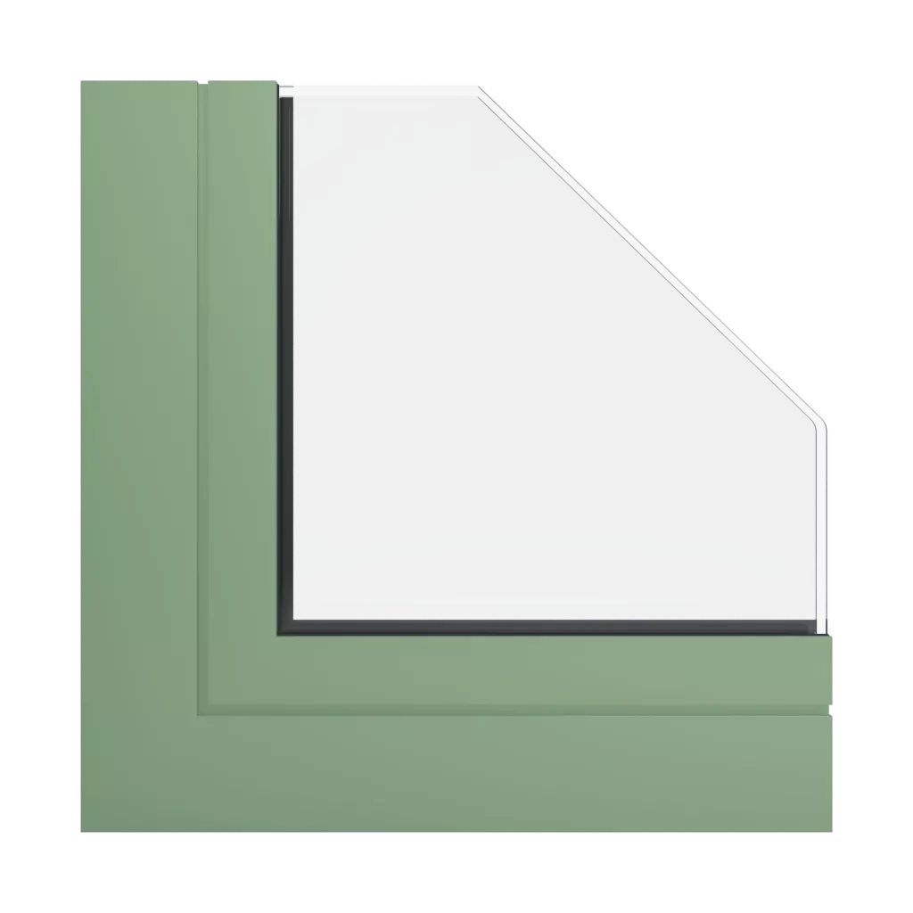 RAL 6021 Pale green windows window-profiles aliplast ultraglide