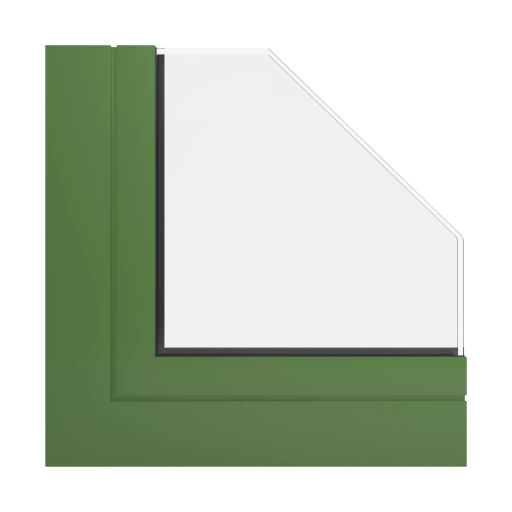 RAL 6025 Fern green windows window-profiles aliplast genesis-75