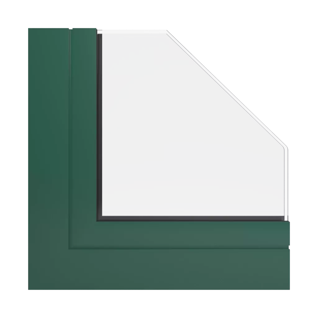 RAL 6028 Pine green windows window-profiles aliplast genesis-75