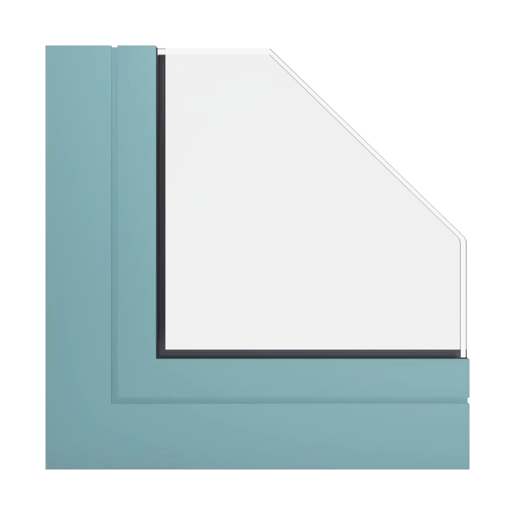 RAL 6034 Pastel turquoise windows window-profiles aliplast ultraglide