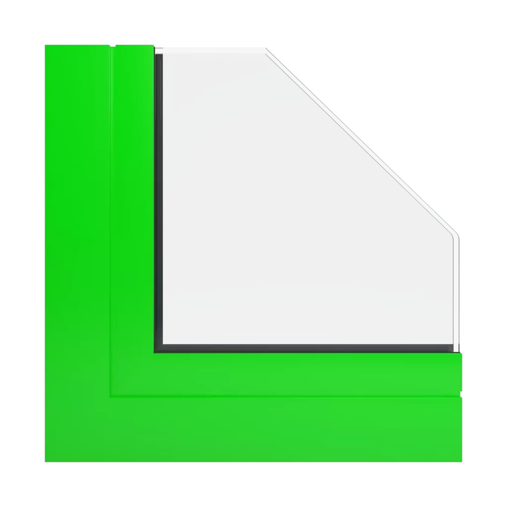 RAL 6038 Luminous green windows window-profiles aliplast genesis-75