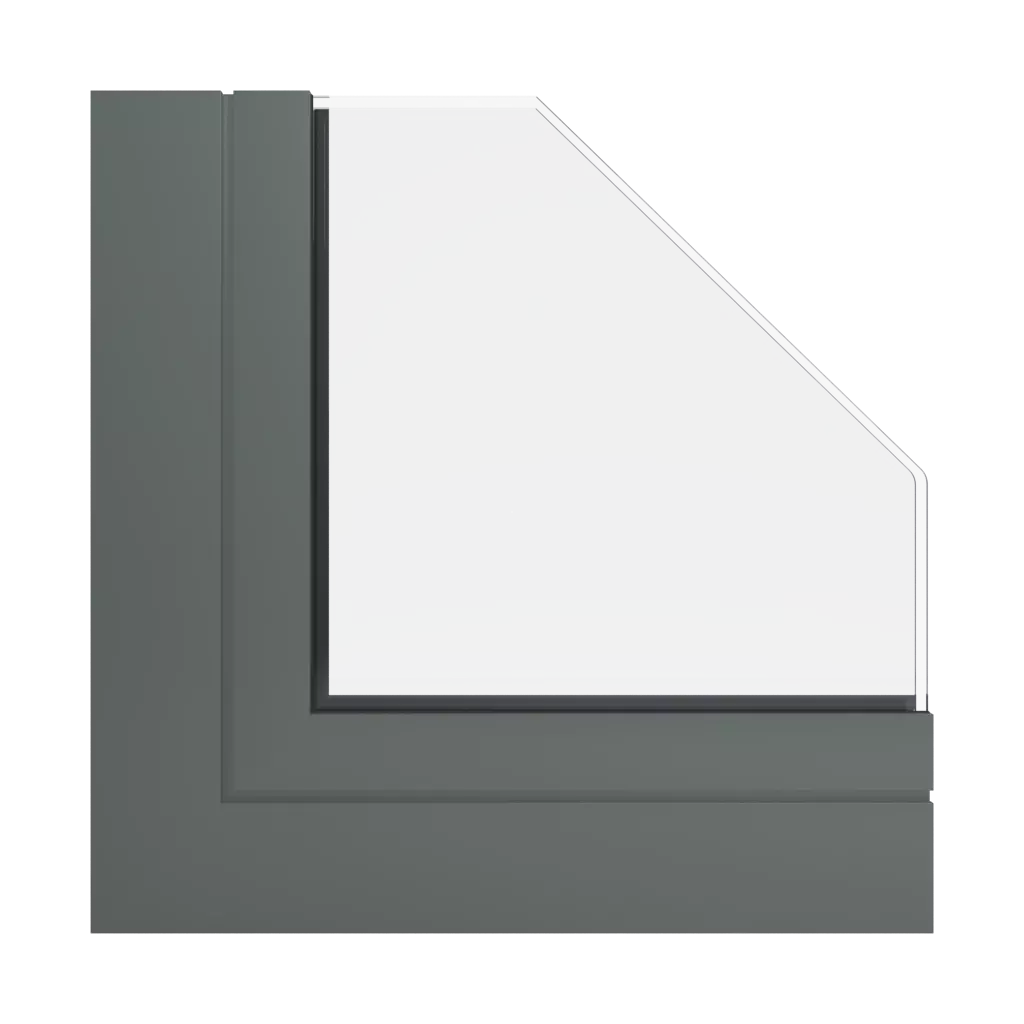 RAL 7009 Green grey windows window-profiles aliplast genesis-75