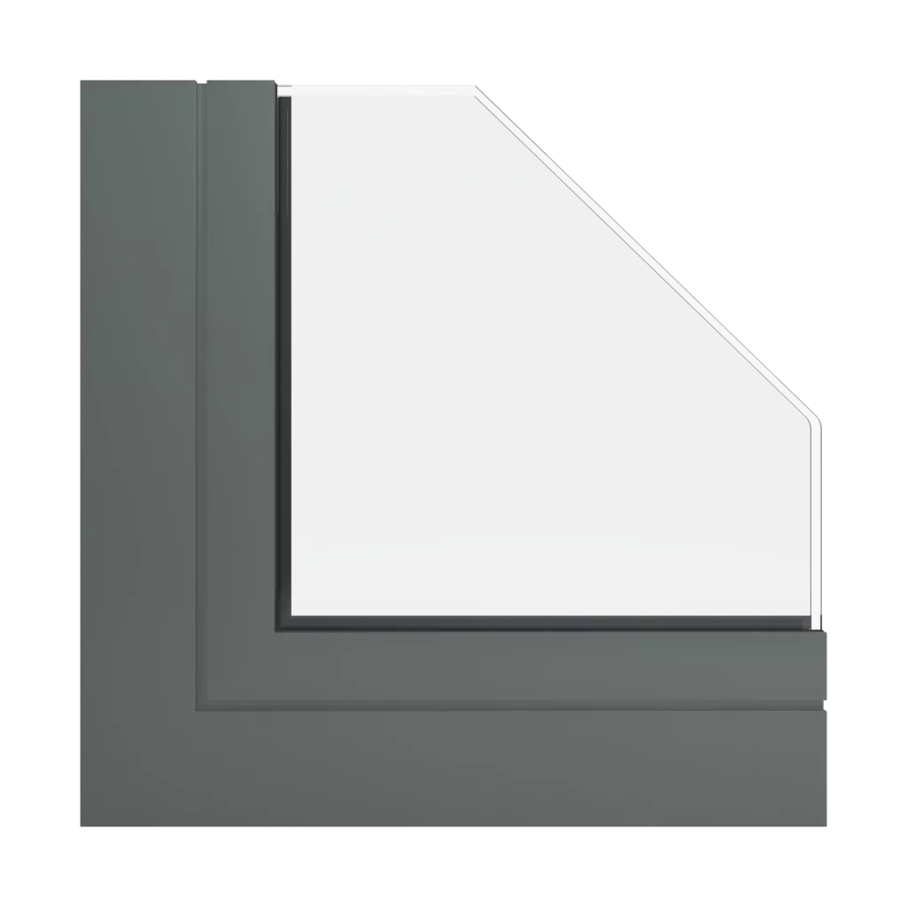 RAL 7009 Green grey windows window-profiles ponzio sl600tt-evo