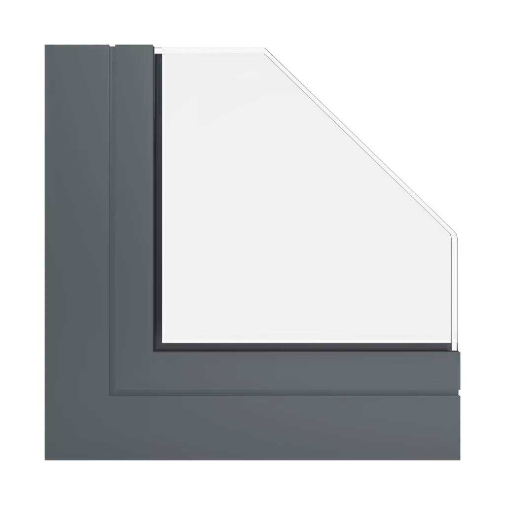 RAL 7011 Iron grey windows window-profiles aluprof mb-harmony-office