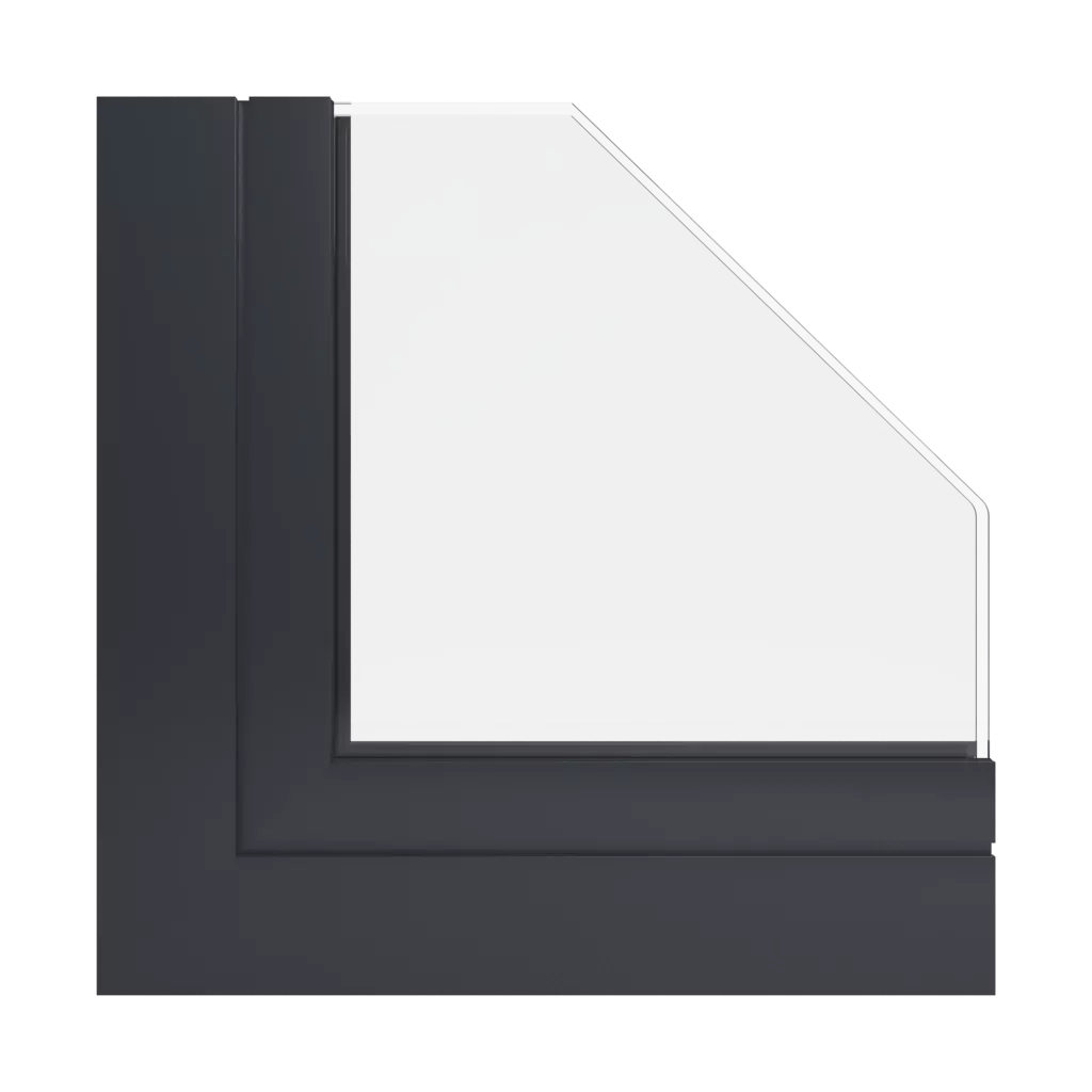 RAL 7021 Black grey windows window-color ponzio-colors 