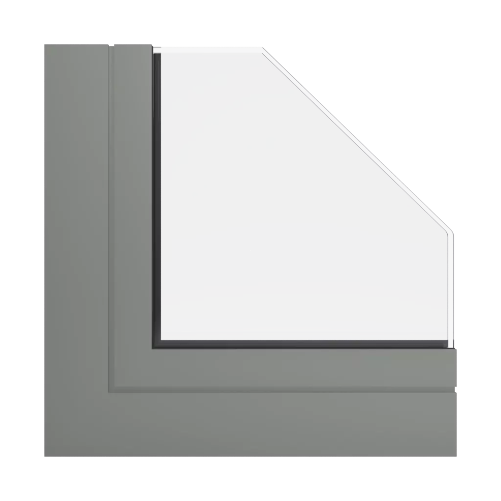 RAL 7023 Concrete grey windows window-profiles ponzio pe78n