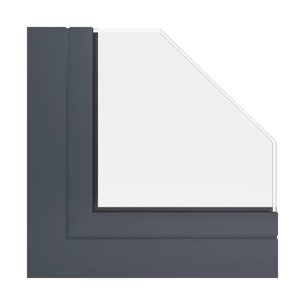 RAL 7024 Graphite grey windows window-profiles aliplast genesis-75