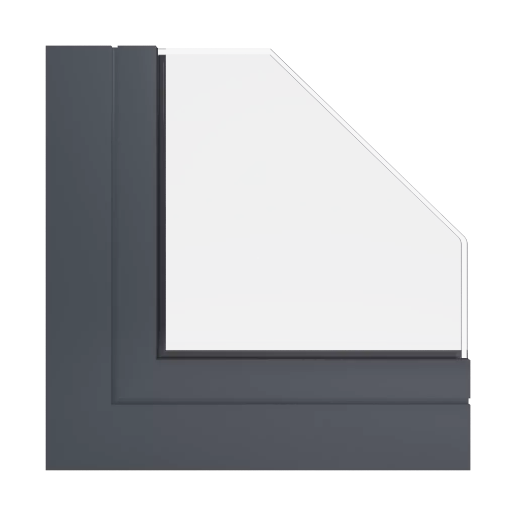 RAL 7024 Graphite grey windows window-profiles aliplast visoglide-plus