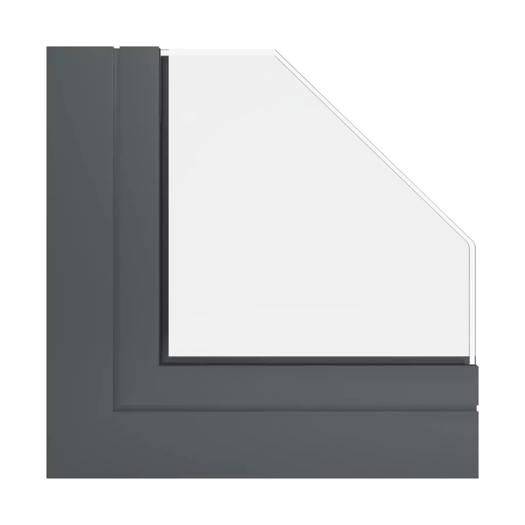 RAL 7043 Traffic grey B windows window-profiles aliplast genesis-75