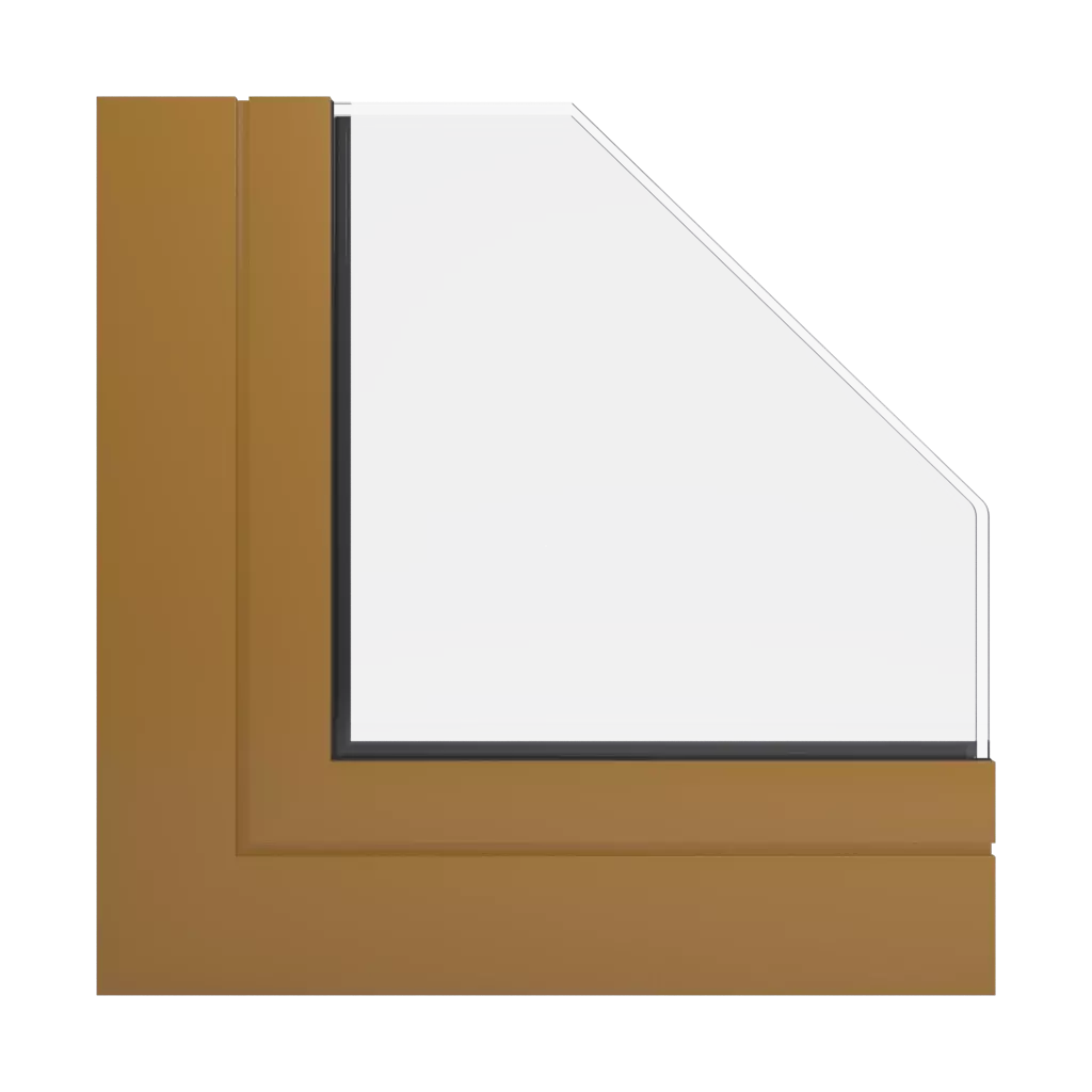 RAL 8001 Ochre brown windows window-profiles aliplast genesis-75