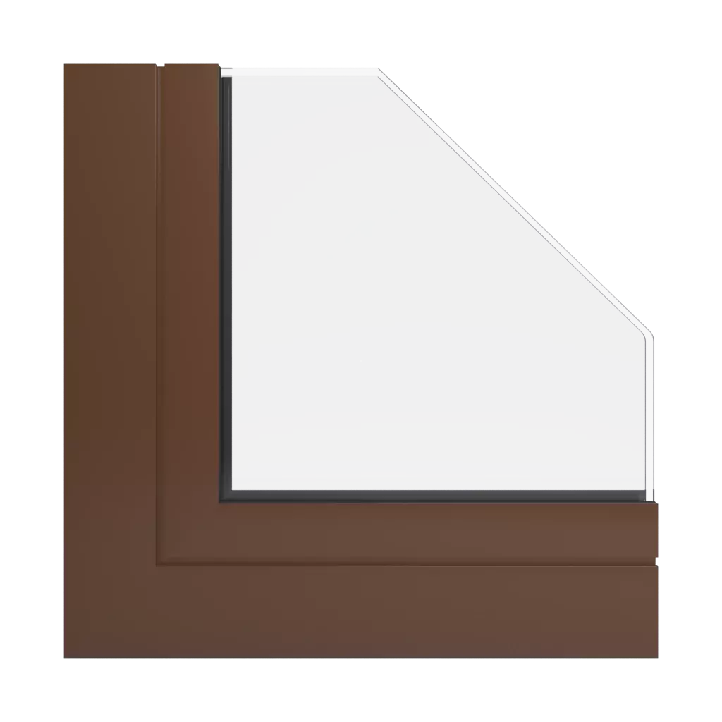 RAL 8011 Nut brown windows window-profiles aliplast genesis-75