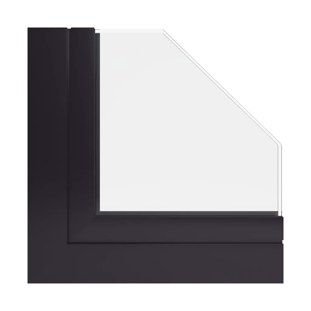 RAL 8022 Black brown windows window-profiles aluprof mb-79n