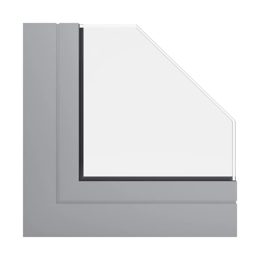 RAL 9006 White aluminium windows window-profiles aluprof mb-ferroline