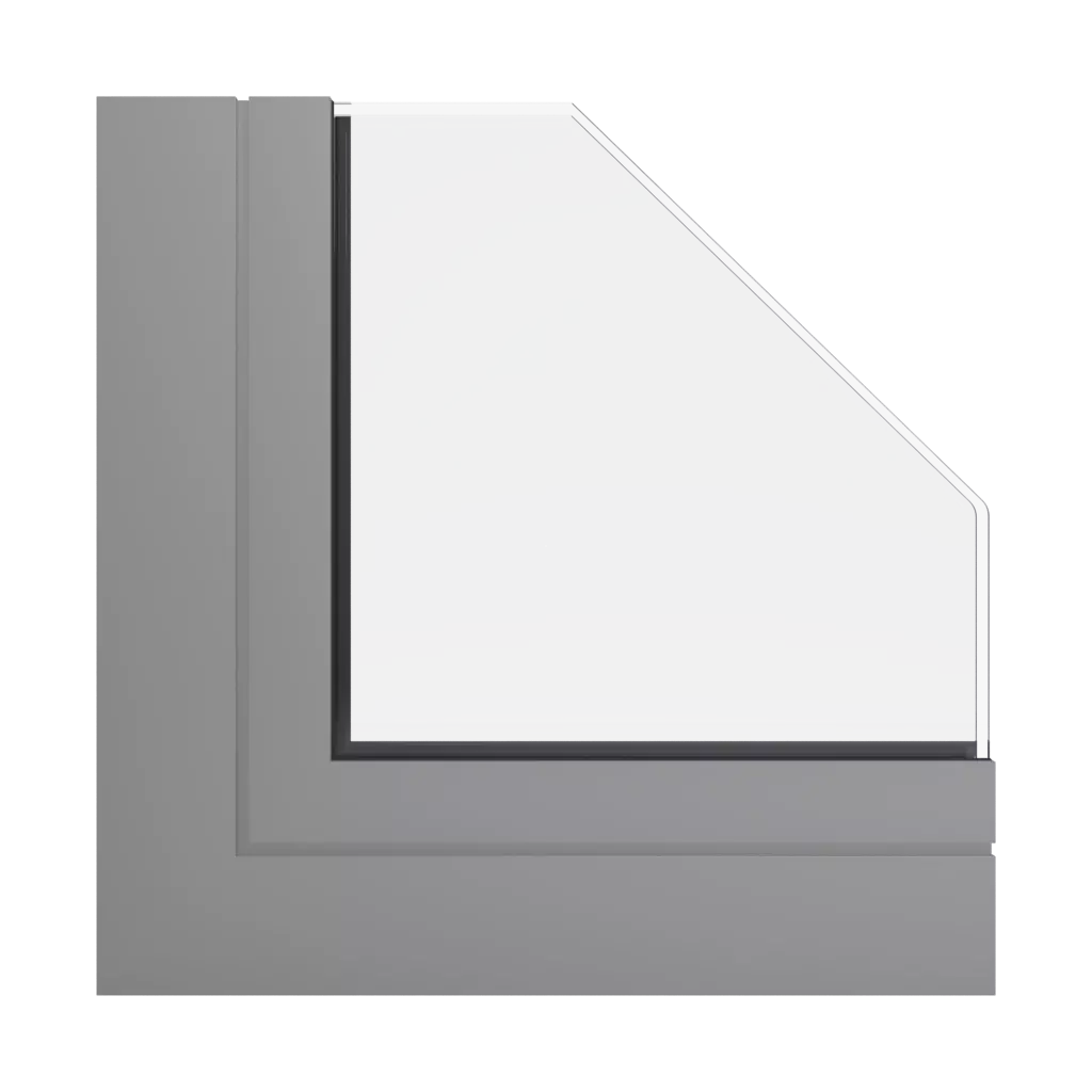 RAL 9007 Grey aluminium windows window-profiles aluprof mb-104-passive