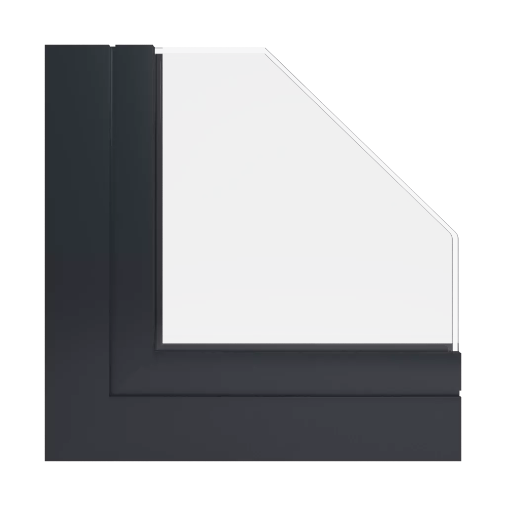 RAL 9011 Graphite black windows window-profiles aluprof mb-ferroline